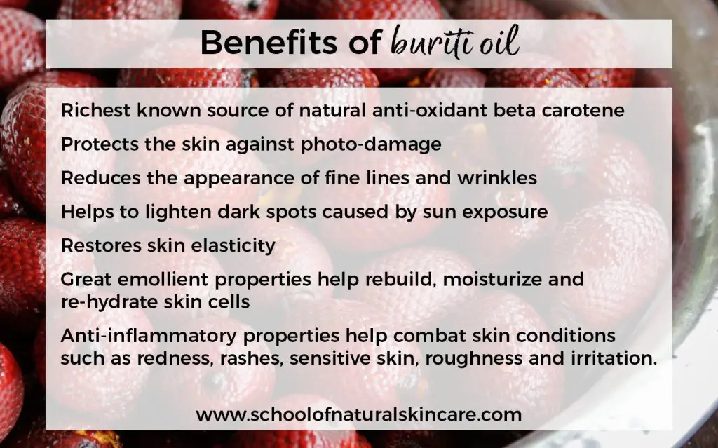 Buriti oil infographic