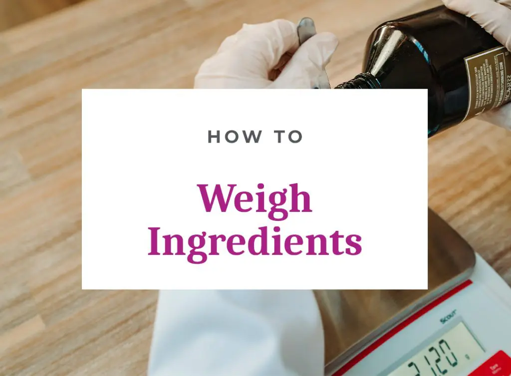 Guide on weighing ingredients accurately