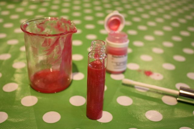 Natural Raspberry Shimmer Lip Gloss recipe Natural Facial skincare recipes 