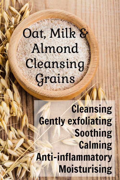 Oat, Milk and Almond Facial Cleansing Grains recipe Natural Facial skincare recipes 