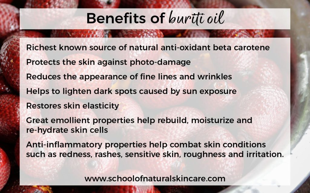 Buriti oil infographic