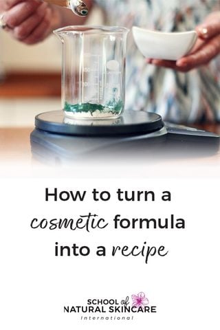 How to turn a cosmetic formula into a recipe Skincare Formulation 