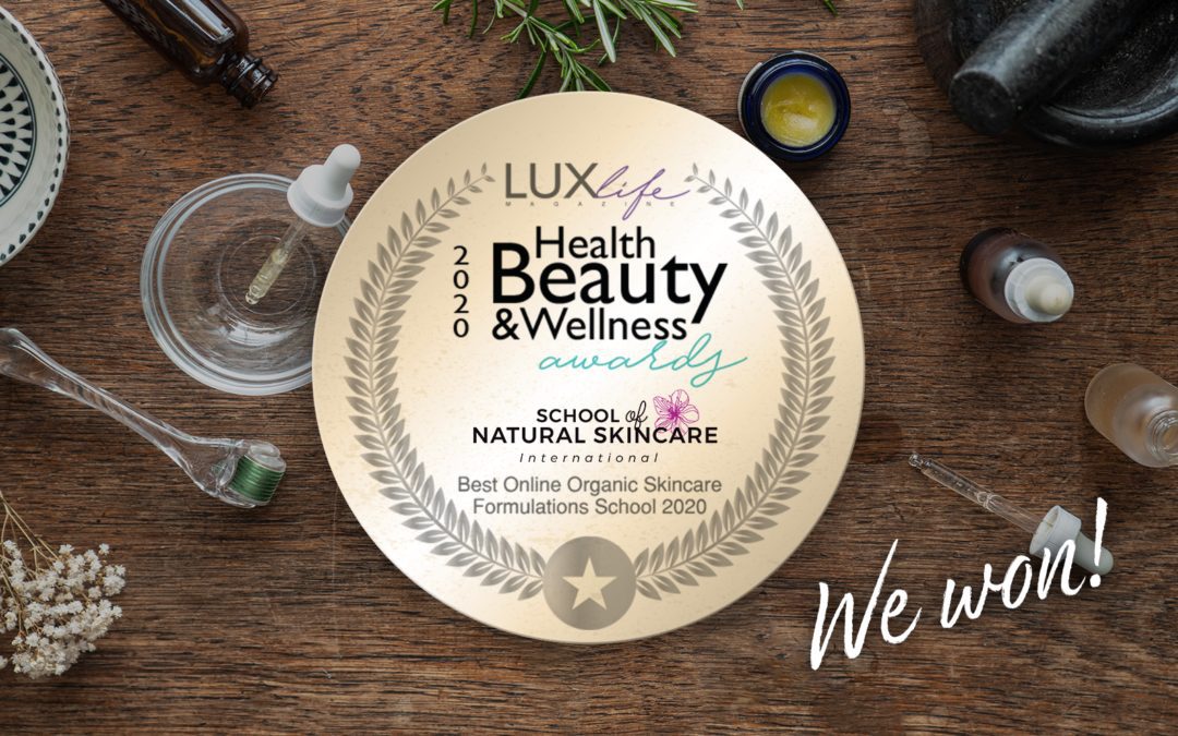 School of Natural Skincare wins Best Online Organic Skincare Formulations School 2020