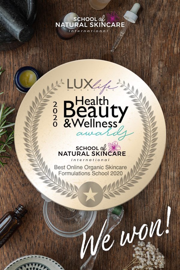 School of Natural Skincare wins Best Online Organic Skincare Formulations School 2020 Behind the scenes 