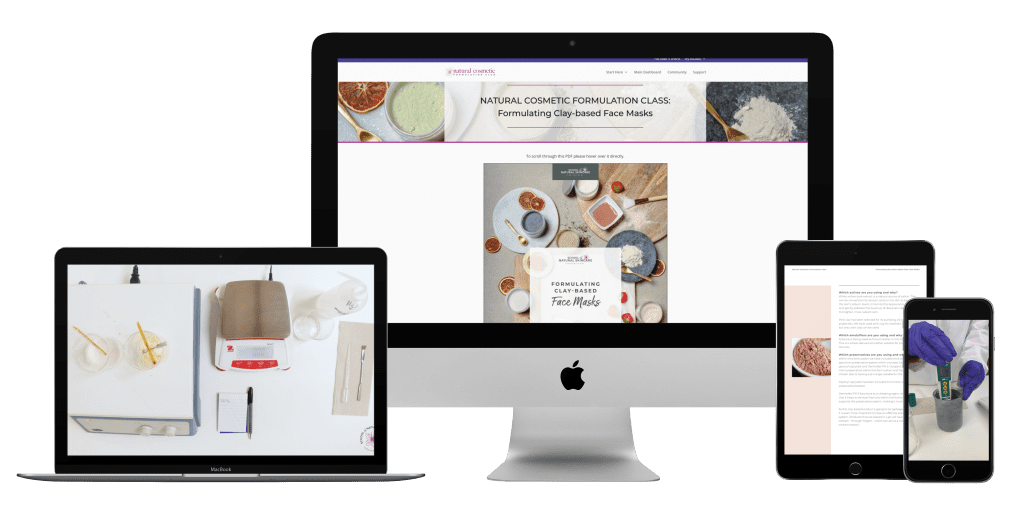 Online course on formulating clay-based face masks.