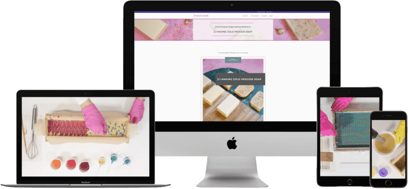 Responsive design for online soap making course